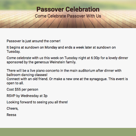 Holiday Passover